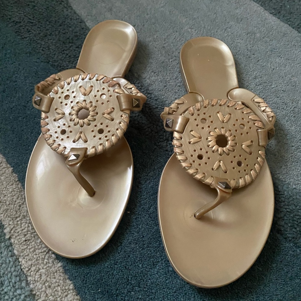 Jack Rogers Metallic Gold Sandals